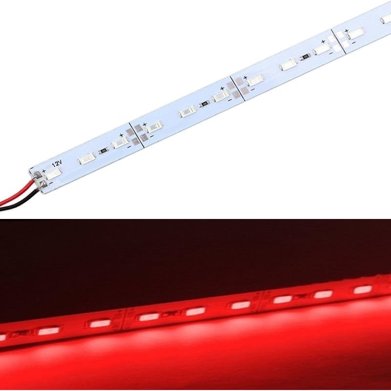 12 Volt 5630 Ledli Led Bar Alüminyum Çubuk 72 Ledli Kırmızı