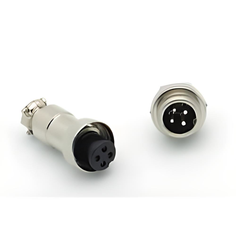 4 lü Mini Mic Dişi Konnektör - (Gx-12) ( 5 Adet )