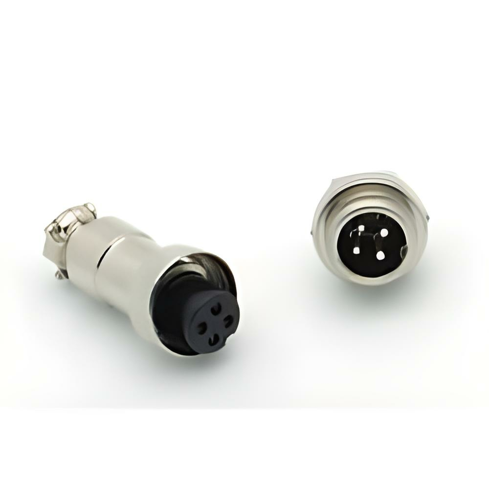 4 lü Mini Mic Erkek Konnektör - (Gx-12) ( 5 Adet )