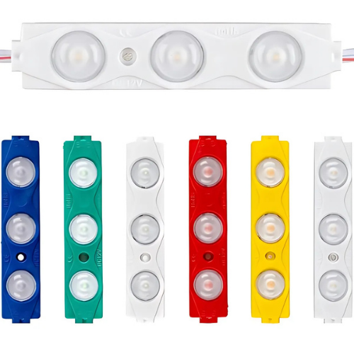 3 Lensli Modül Led Kırmızı 12 Volt 1.2 Watt 2835 ( 10 Adet )