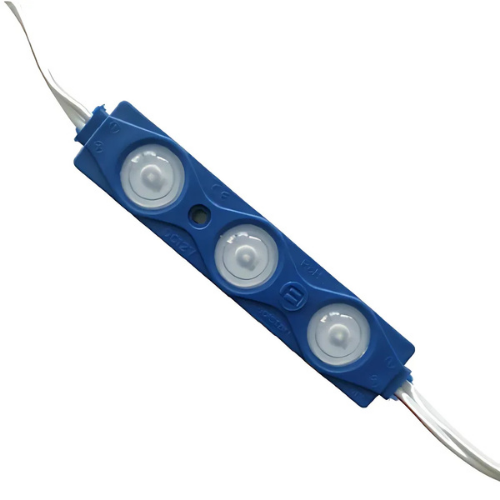 3 Lensli Modül Led Mavi 12 Volt 1.2 Watt 2835 ( 10 Adet )