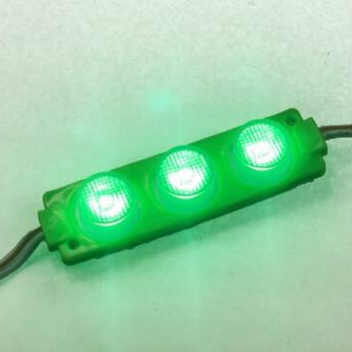 3 Mercekli 3030 Reklamcı Modül Yeşil 12 Volt 3 Watt (10 Adet)