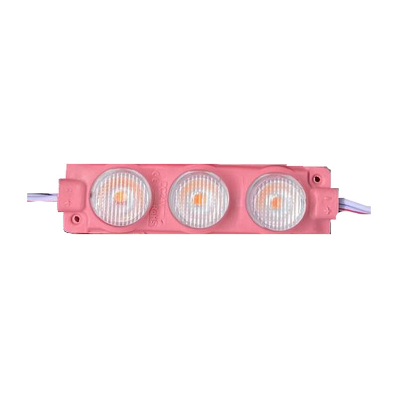 3 Mercekli 3030 Reklamcı Modül Pembe 12 Volt 3 Watt (10 Adet)