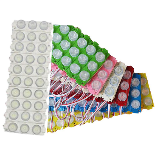 3 Mercekli 3030 Reklamcı Modül Pembe 12 Volt 3 Watt (10 Adet)