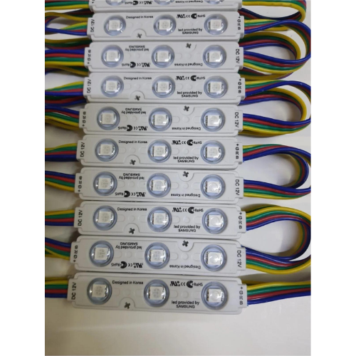 3’Lü RGB Lensli Modül Led (Samsung) 12 Volt 0.72 Watt (10 Adet)