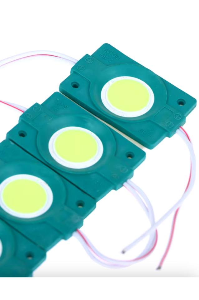 Tekli Su Geçirmez 12 Volt 2.4 Watt Modül Led Yeşil (10 Adet)