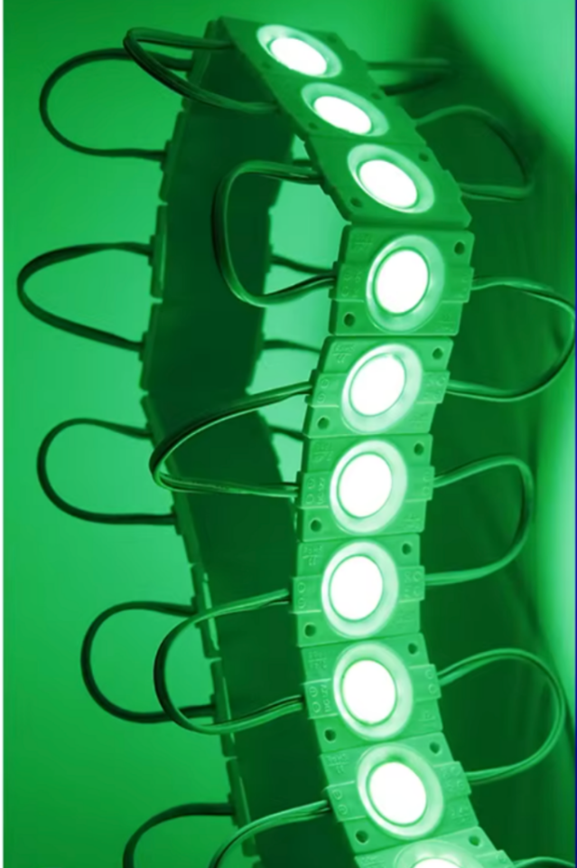 Tekli Su Geçirmez 12 Volt 2.4 Watt Modül Led Yeşil (10 Adet)