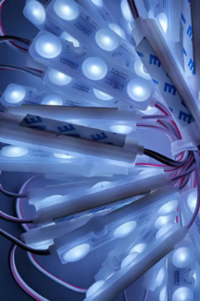 12 Volt 3 Lensli Samsung Modül Led Beyaz (10 Adet)