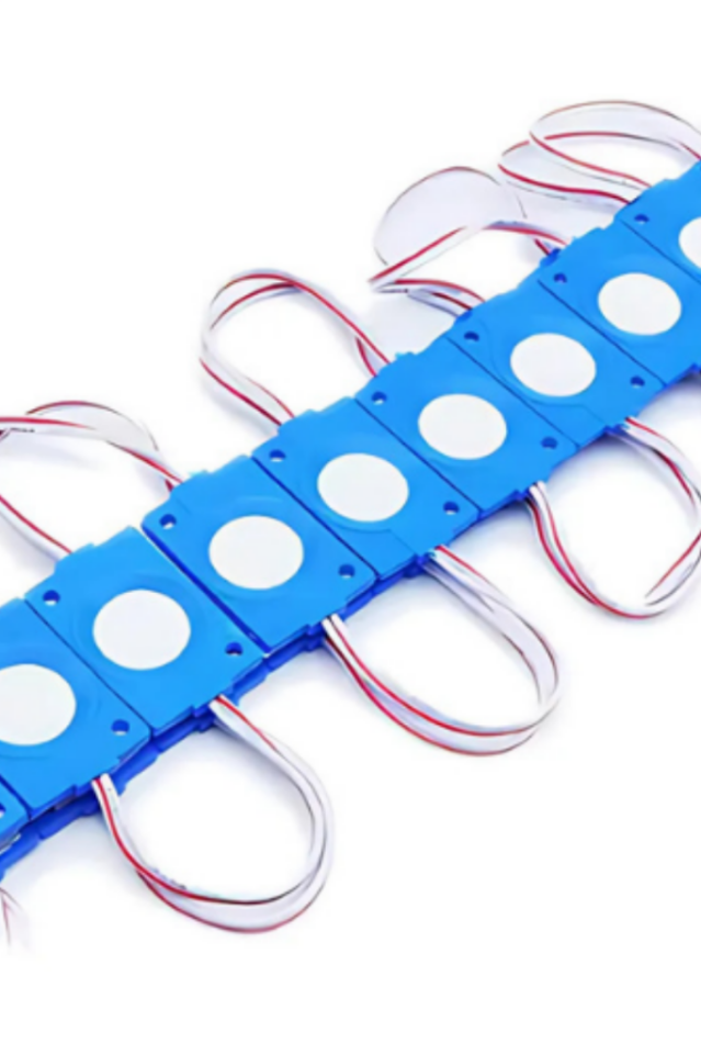 Tekli Su Geçirmez 12 Volt 2.4 Watt Modül Led Mavi (10 Adet)
