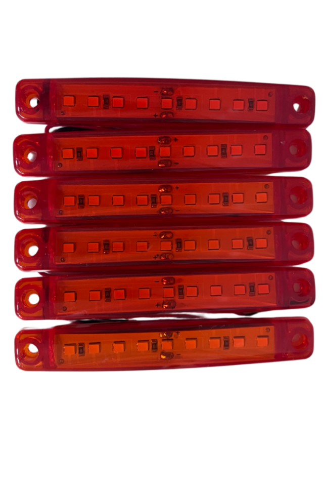 Parmak Led Turuncu 9 Ledli (6 Adet)