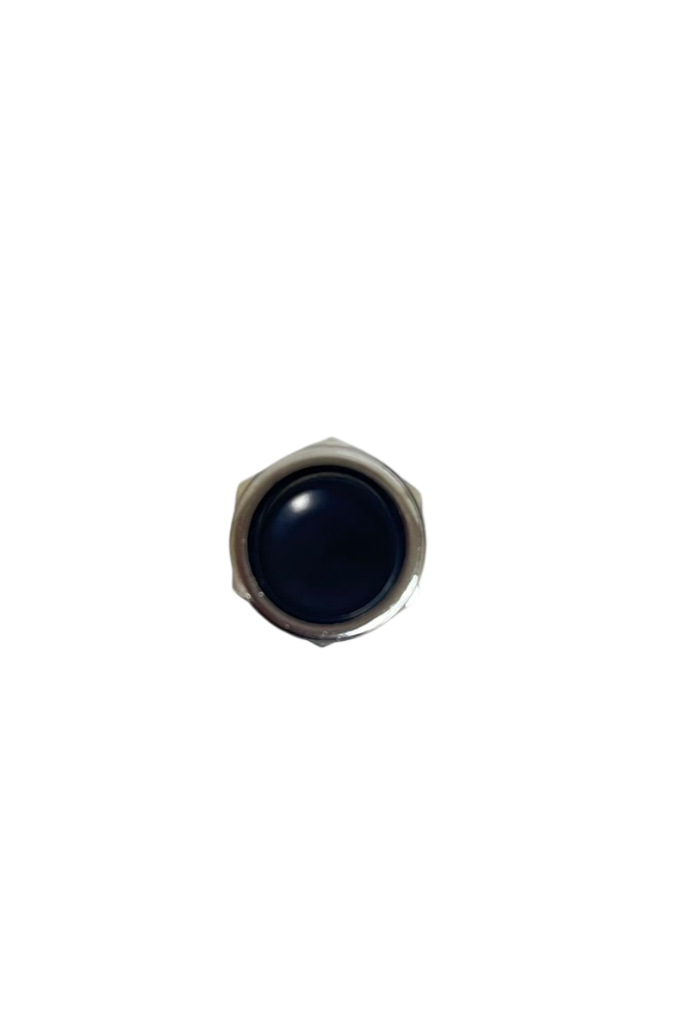 Metal Buton Yaylı 16MM Anahtar Siyah (10 Adet)