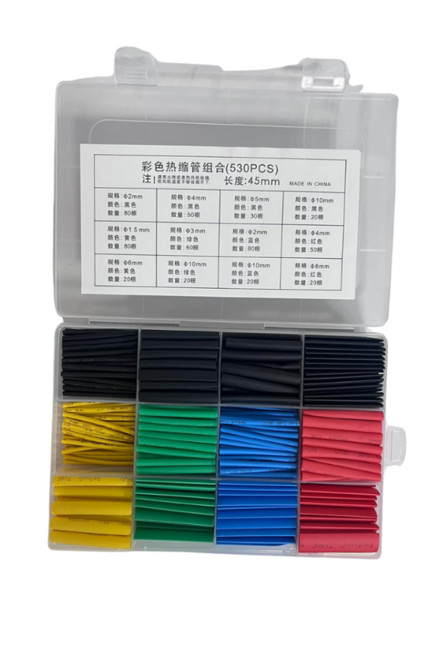 Makaron Seti 530 Parça Kutulu Isı ile Daralan Makaron Kablo Koruyucu Set