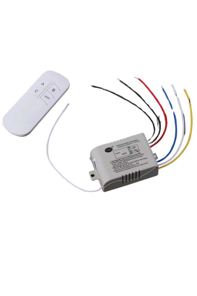 Uzaktan Kumandalı Kontrol Sistemi 3'lü ( 3 Kanallı Avize Kumandası )