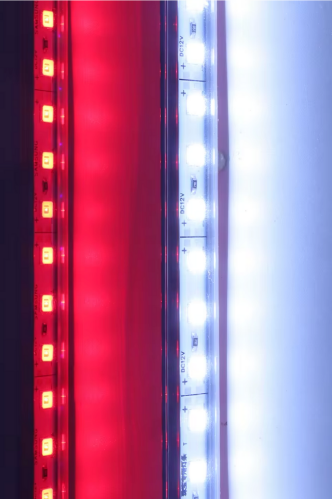 Alüminyum Kasalı Çubuk Bar Led 12V 72 Ledli 5730 Şeffaf Cam KIRMIZI Led