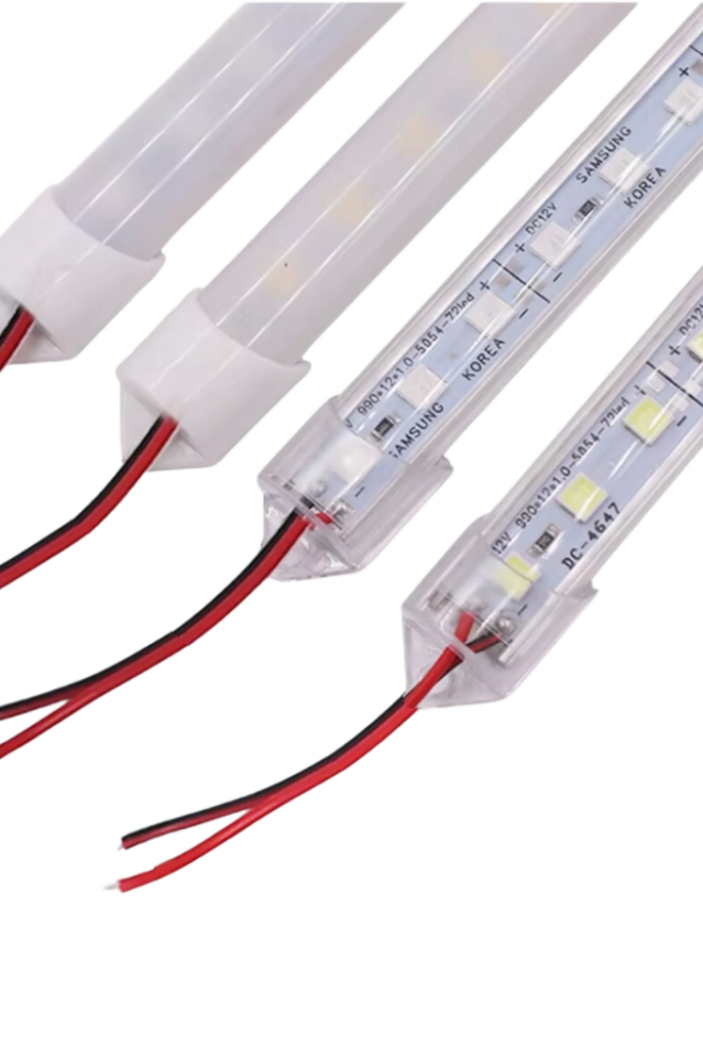 Alüminyum Kasalı Çubuk Bar Led 12V 72 Ledli 5730 Opak Cam MAVİ Led