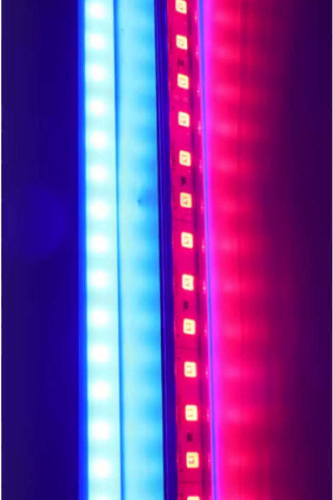 Alüminyum Kasalı Çubuk Bar Led 12V 72 Ledli 5730 Şeffaf Cam MAVİ Led