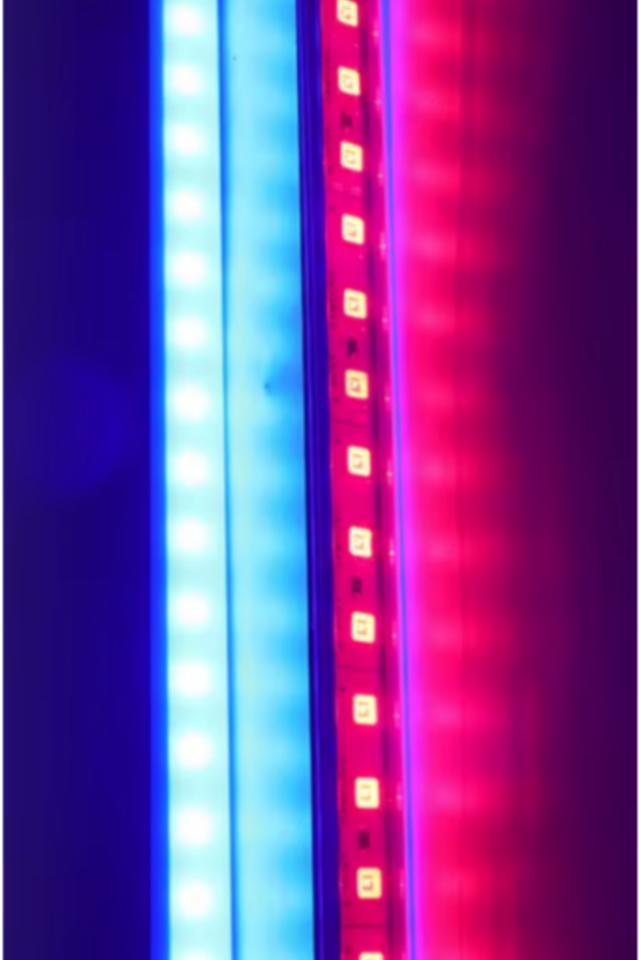 Alüminyum Kasalı Çubuk Bar Led 12V 72 Ledli 5730 Şeffaf Cam MAVİ Led