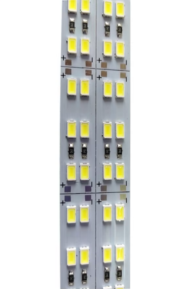 5730 Çift Sıra Alüminyum Çubuk Led Beyaz 12V 144 Ledli (1 Metre)