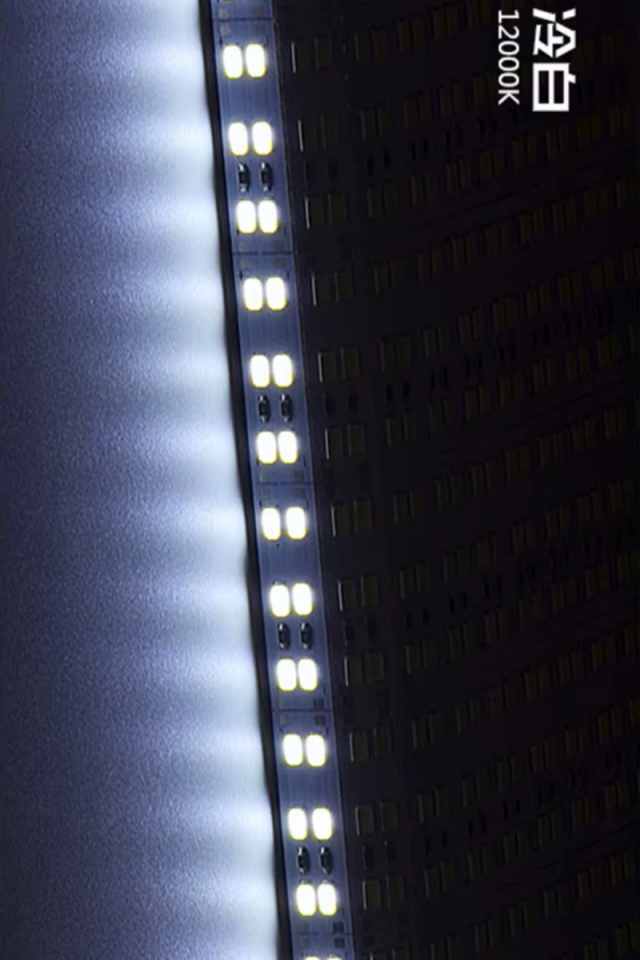 5730 Çift Sıra Alüminyum Çubuk Led Beyaz 12V 144 Ledli (1 Metre)