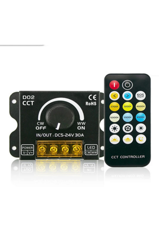 5-24v Manuel Led Dimmer 30 Amper RF Kumandalı 3 Renk CCT