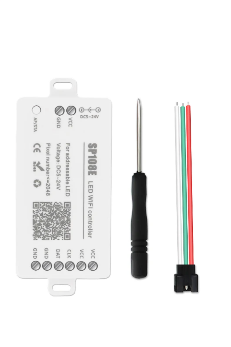 SP108E Pixel Şerit Led Kontrol 5-24v Adreslenebilir ARGB Wi-Fi Kontrol Kutusu WS2811-WS2812