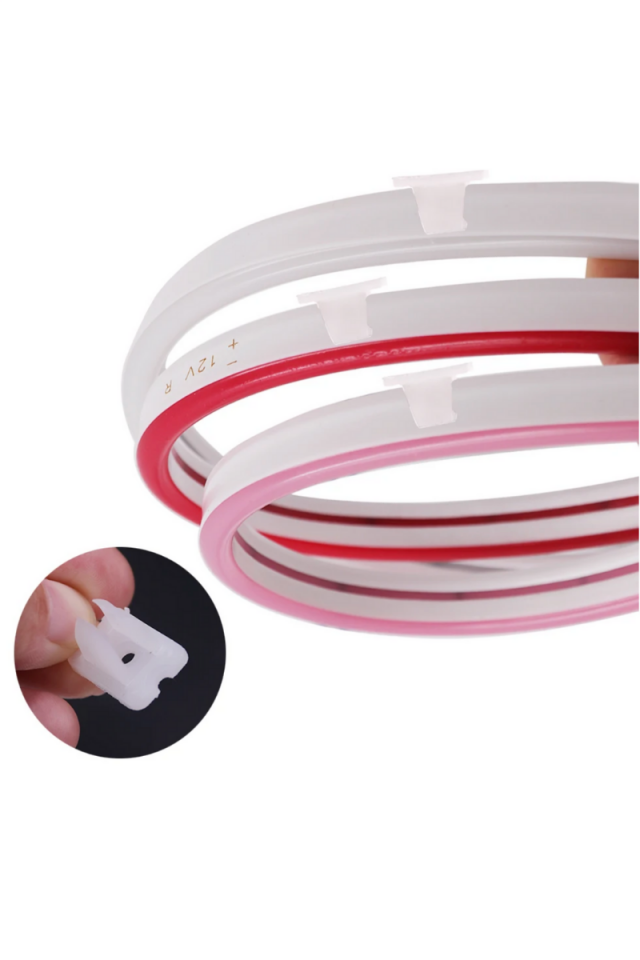 Neon Şerit Led Birleştirme Aparatı Sabitleyici Montaj Aparatı 6X12MM (20 Adet)