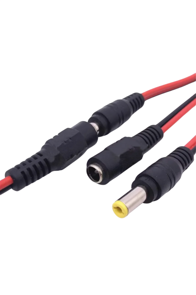 2.1 Dişi-Erkek Led Birleştirme Kablosu 15cm Adaptör Jack Fişi ve Kamera Kablosu (5 Takım)