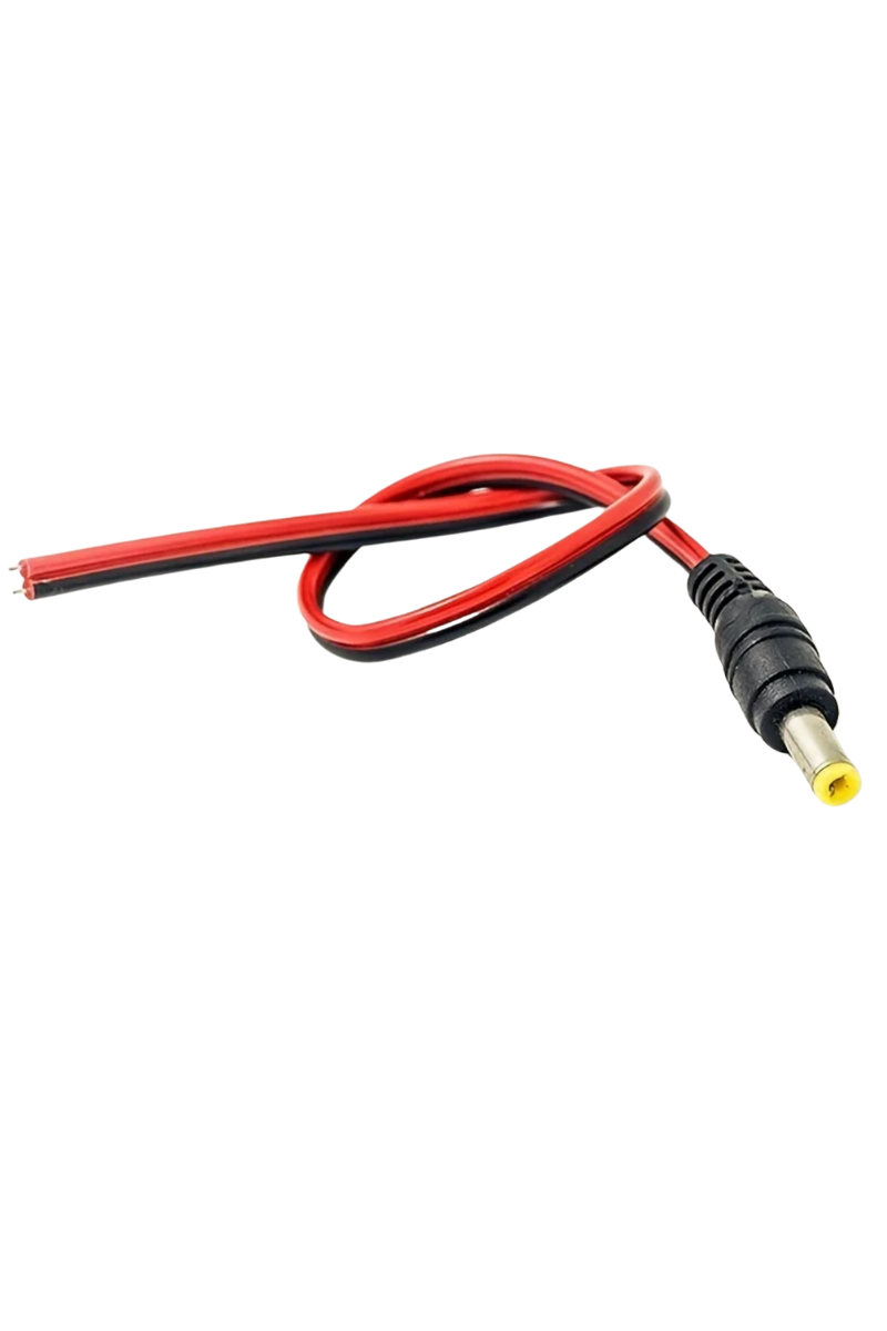 2.1 Erkek Led Birleştirme Kablosu 15cm Adaptör Jack Fişi ve Kamera Kablosu (5 Adet)