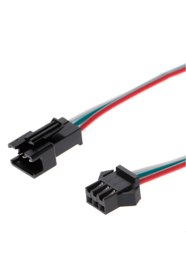 3 Lü SM Kablo Gruplama 3 Pin JST Kablo Takım Dişi-Erkek (5 Adet)