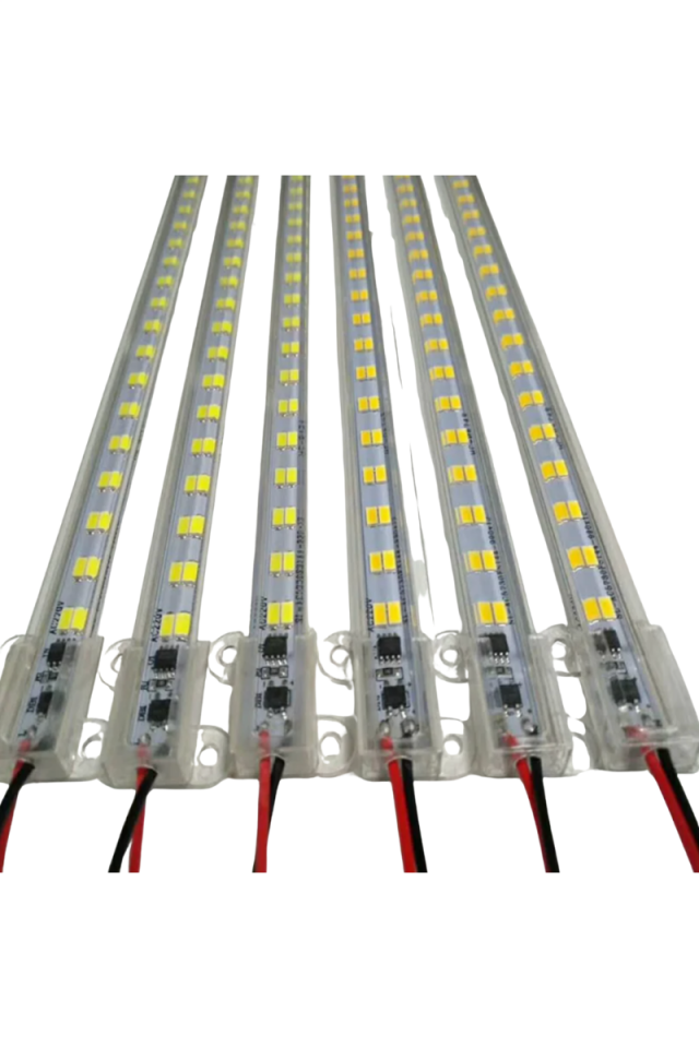 12V Çift Sıra Su Geçirmez Çubuk Led Kırmızı (1 Metre)