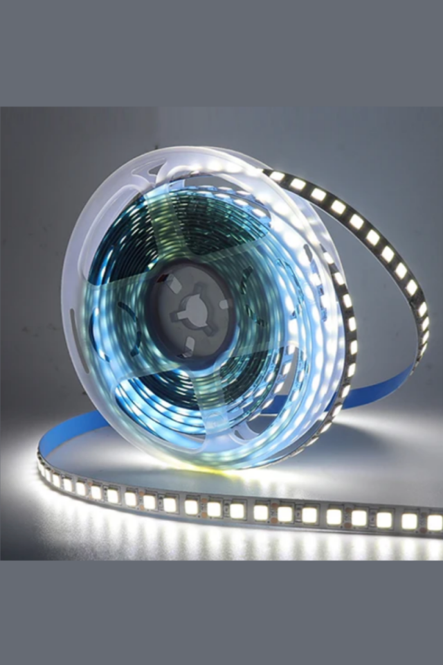 12 Volt İç Mekan Şerit Led 3 Çipli Beyaz Metrede 60 Led IP20 (5 Metre)