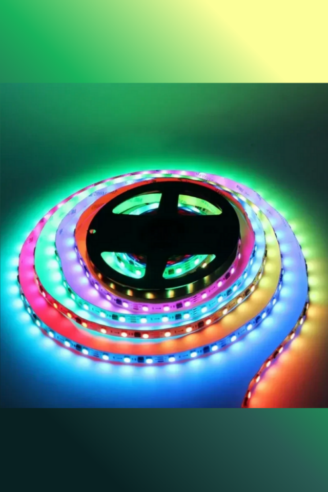 12 Volt İç Mekan Şerit Led 3 Çipli RGB Metrede 60 Led IP20 (5 Metre)