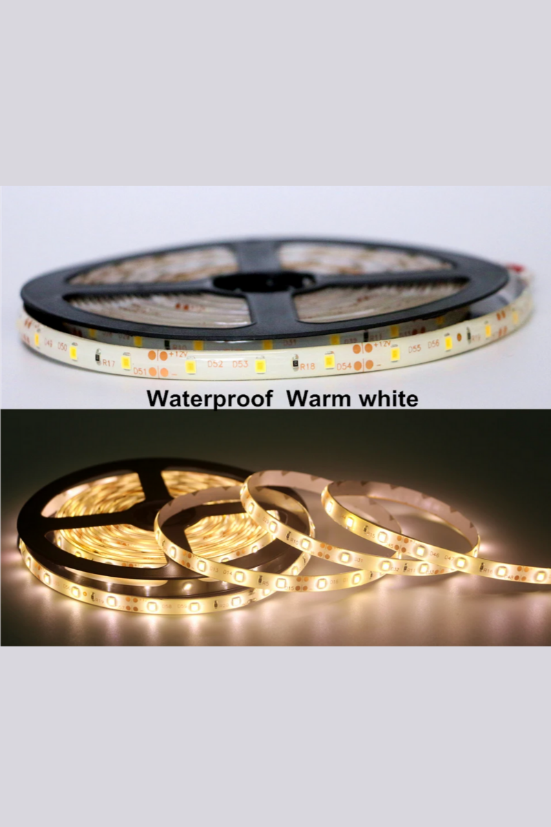 12 Volt 5050 Dış Mekan Şerit Led 3 Çipli Gün Işığı Metrede 60 Led IP65 (5 Metre)