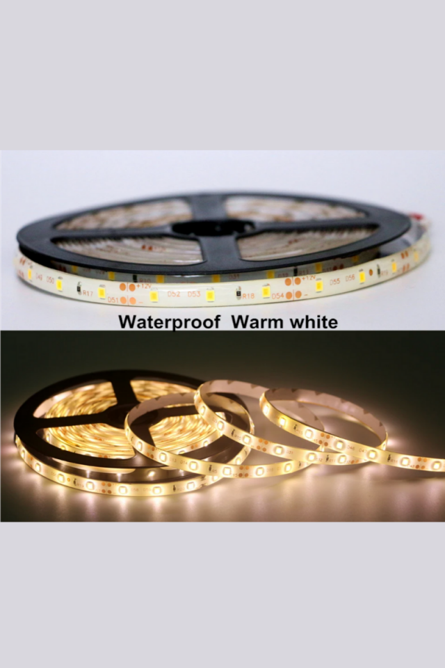 12 Volt 5050 Dış Mekan Şerit Led 3 Çipli Gün Işığı Metrede 60 Led IP65 (5 Metre)