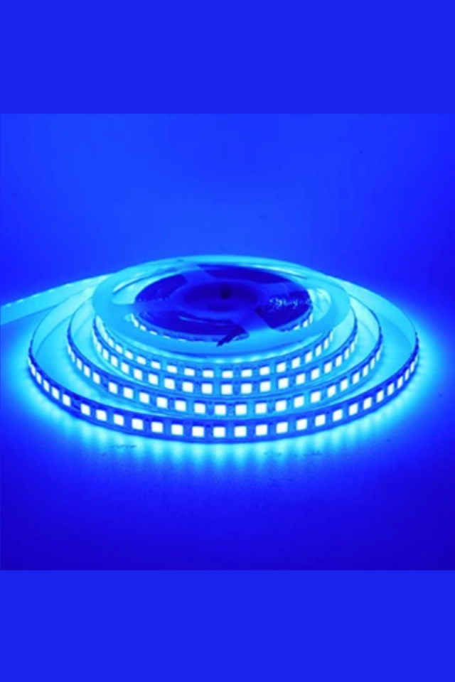 12 Volt 5050 Dış Mekan Şerit Led 3 Çipli Mavi Metrede 60 Led IP65 (5 Metre)