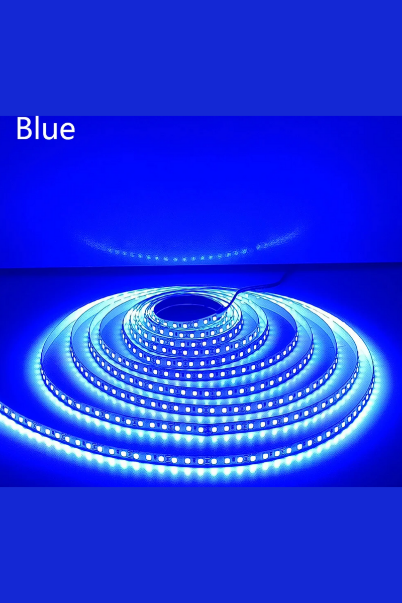 5 Volt 2835 Şerit Led 8 MM Mavi 60 Ledli IP20 (5 Metre)