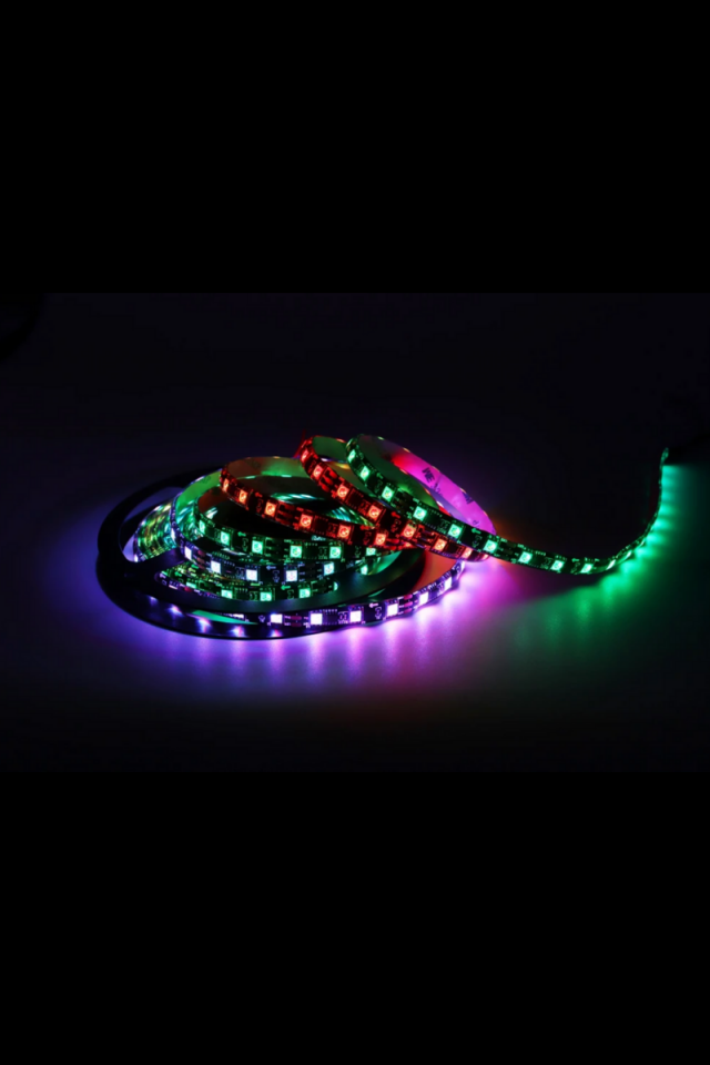 5 Volt Adreslenebilir ARGB Pixel Şerit Led WS2812B Metrede 60 Led IP20 İç Mekan (1 M)