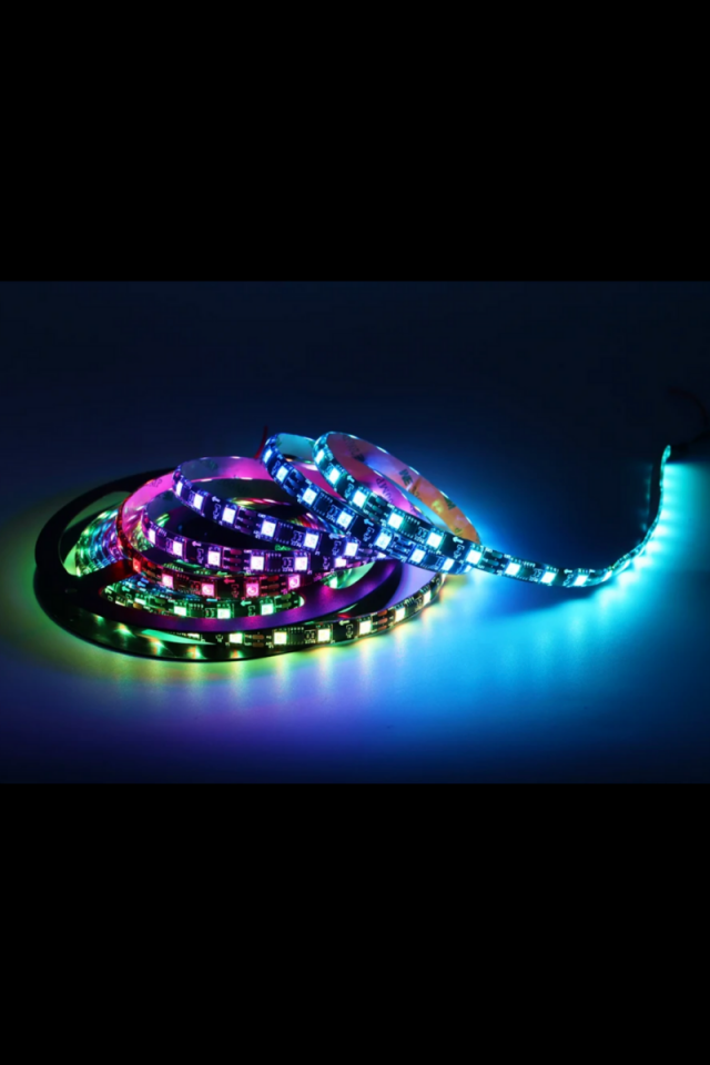 5 Volt Adreslenebilir ARGB Pixel Şerit Led WS2812B Metrede 60 Led IP20 İç Mekan (5 M)