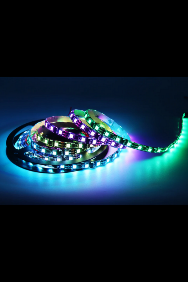 5 Volt Adreslenebilir ARGB Pixel Şerit Led WS2812B Metrede 60 Led IP20 İç Mekan (5 M)