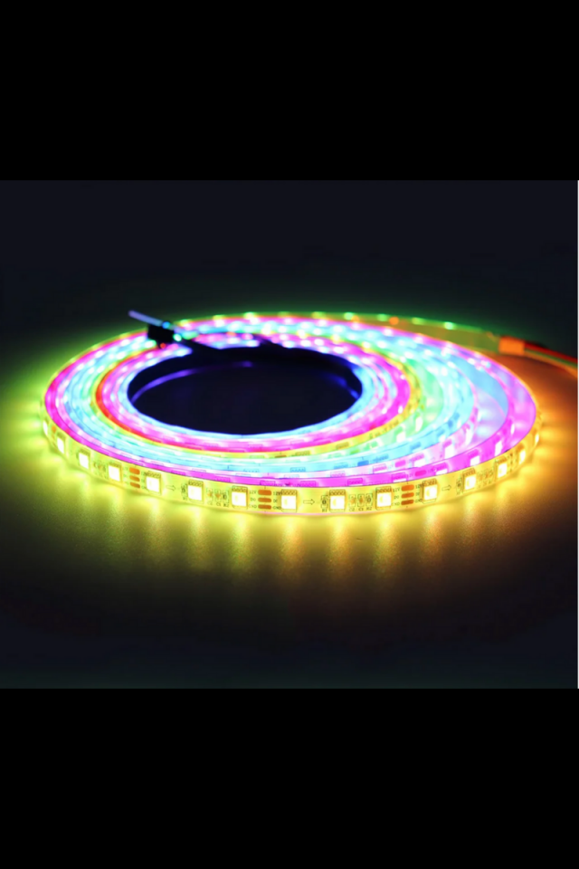5 Volt Adreslenebilir ARGB Pixel Şerit Led WS2812B Metrede 60 Led IP20 İç Mekan (5 M)