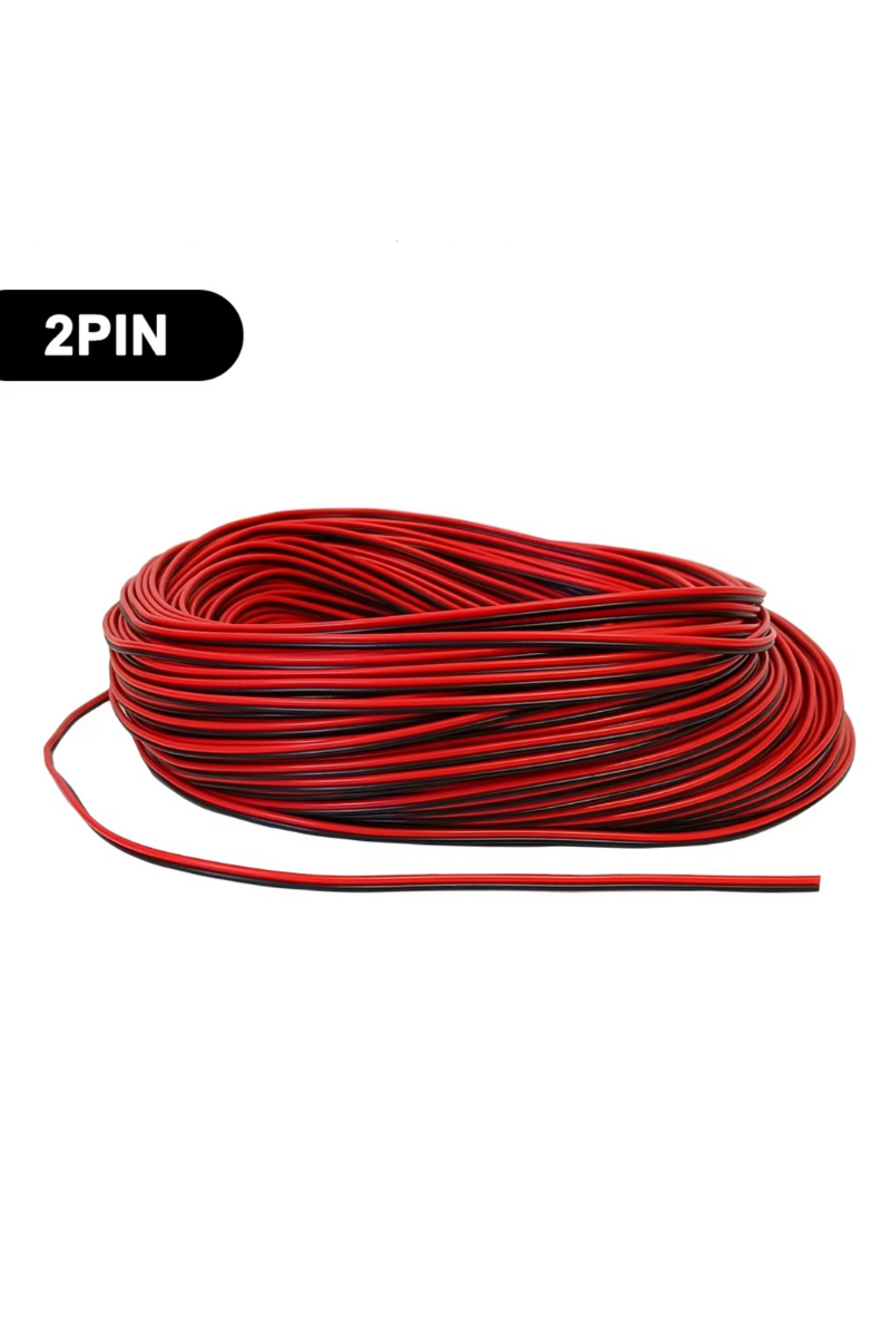2 Pin Kordon Kablo 2X0.22mm Şerit Led Kablosu 2 li JST Elektrik Kablosu Kalaylı Bakır Kablo 100 Metre