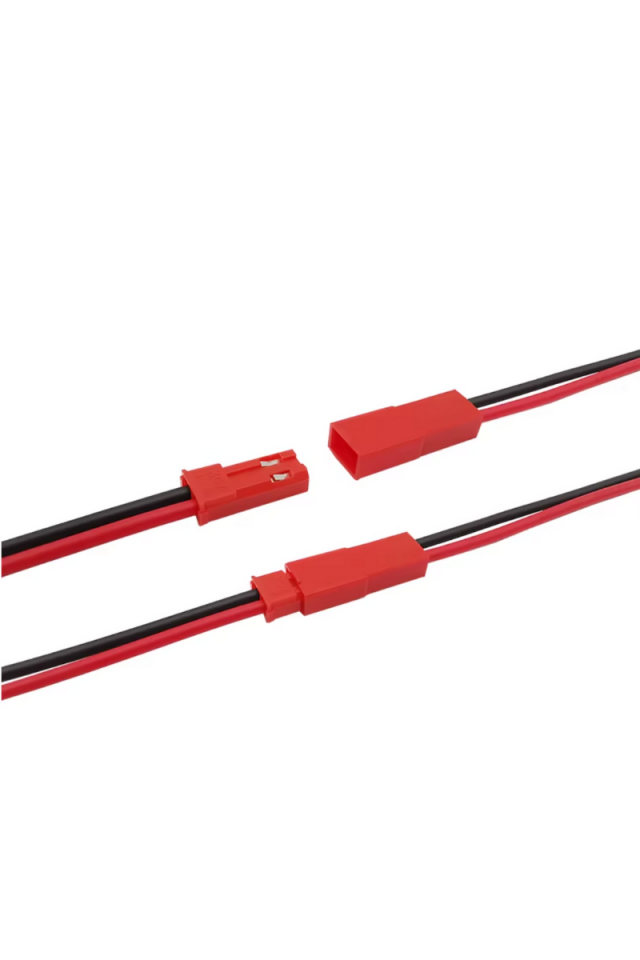 2 li JST Kablolu Konnektör 2 Pin Birleştirme Kablosu Dişi-Erkek Takım (5 Adet)