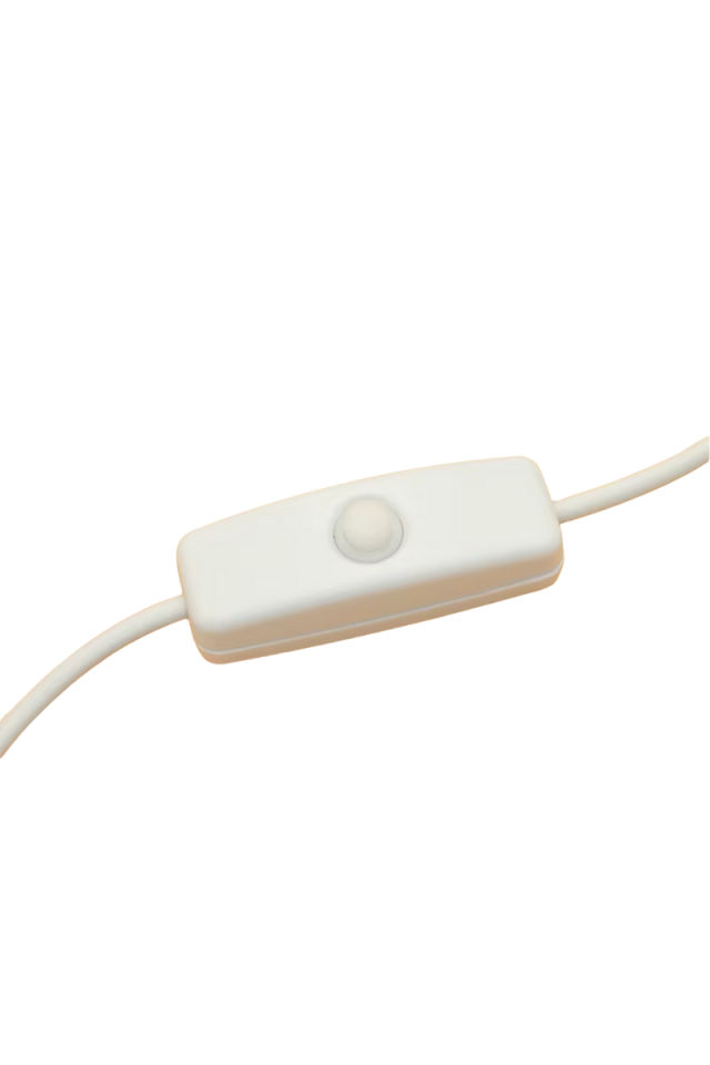 2 Amper Swich li USB Erkek Kablo 1 Metre Anahtarlı Açık Uçlu Beyaz USB Kablo