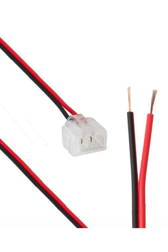 12V Tek Yönlü Neon Soketi 6X12mm Besleme Fişi Tek Yönlü Kablo Birleştirme Aparatı (5 Adet)