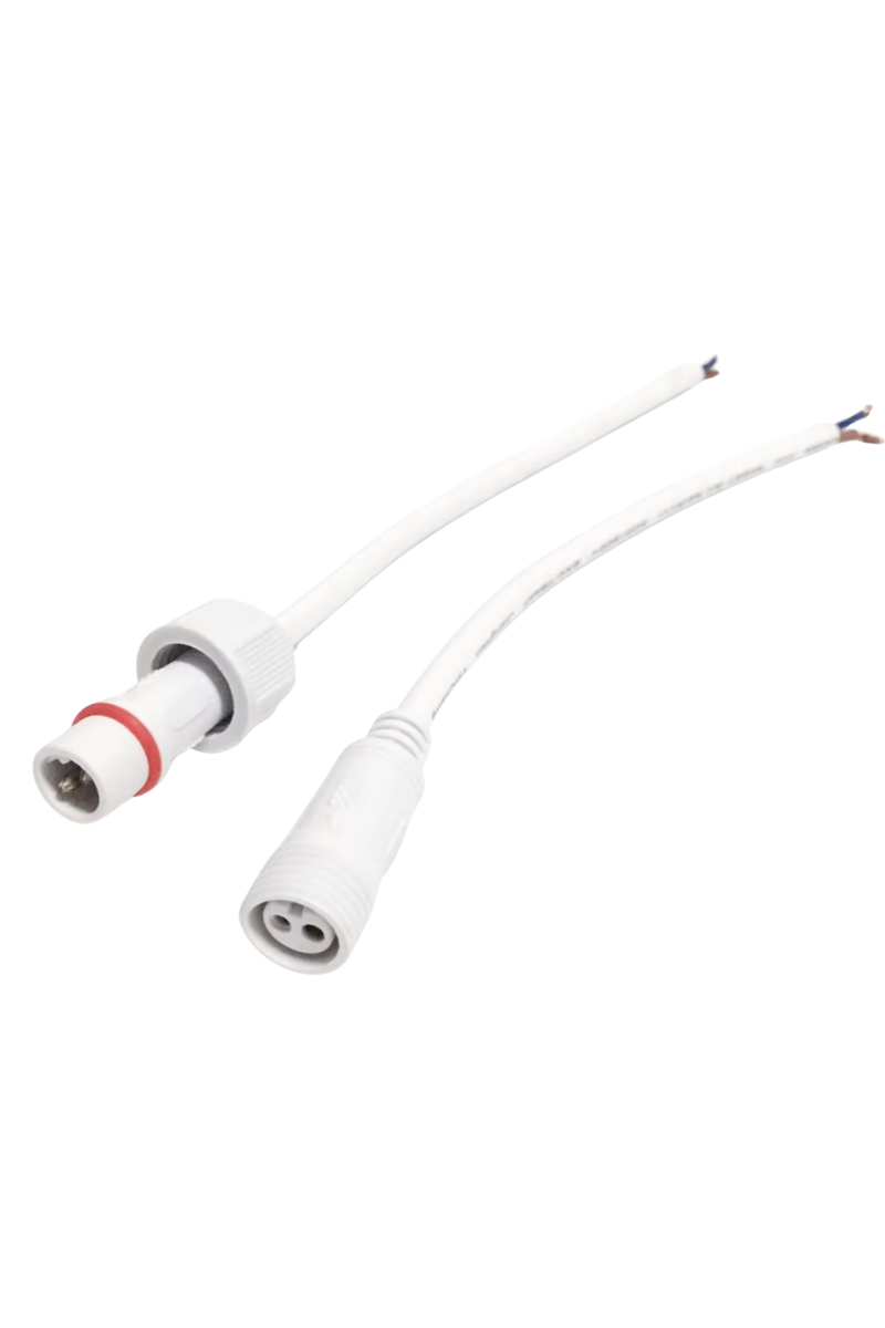 2 Pin Su Geçirmez Plastik Kablo Dişi-Erkek Takım IP67 (5 Adet)