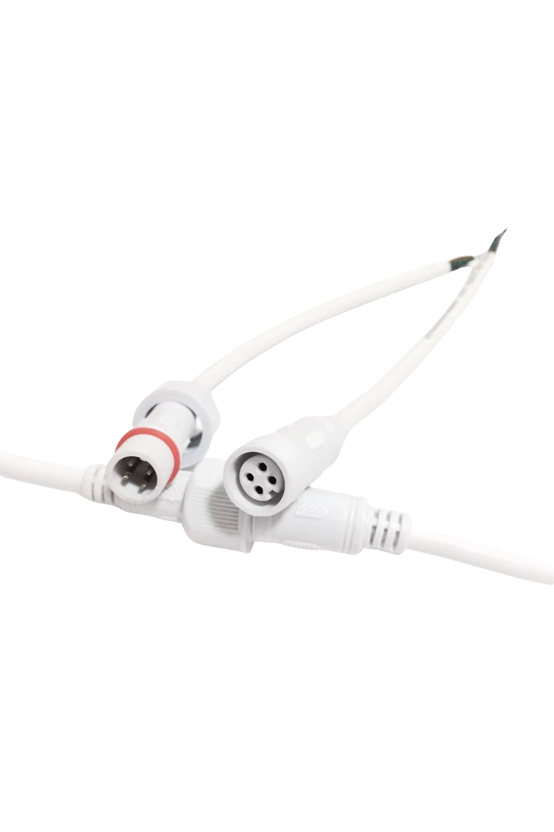 4 Pin Su Geçirmez Plastik Kablo Dişi-Erkek Takım IP67 (5 Adet)