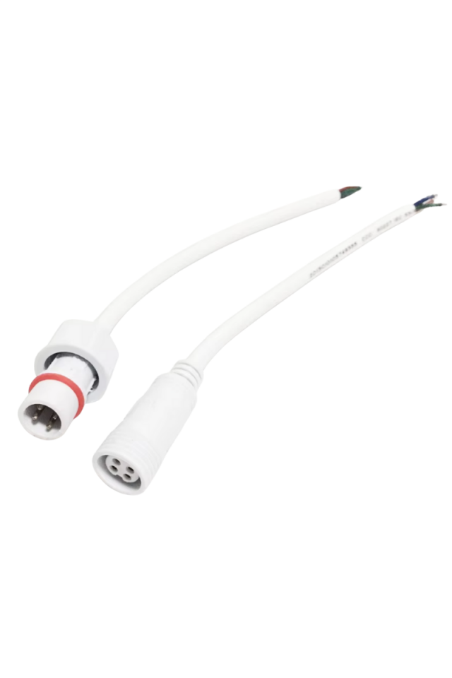 4 Pin Su Geçirmez Plastik Kablo Dişi-Erkek Takım IP67 (5 Adet)