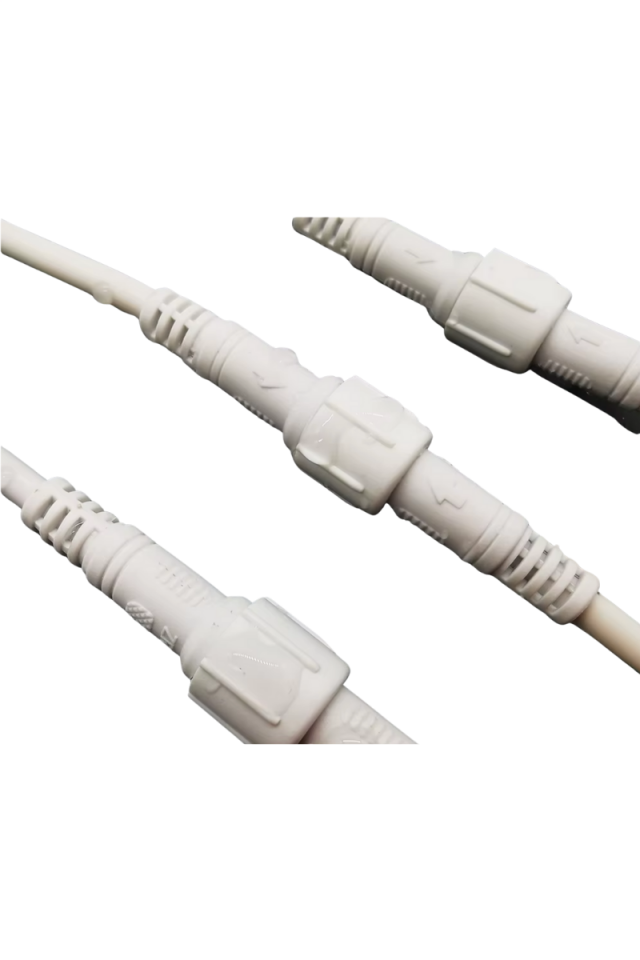 4 Pin Su Geçirmez Plastik Kablo Dişi-Erkek Takım IP67 (5 Adet)