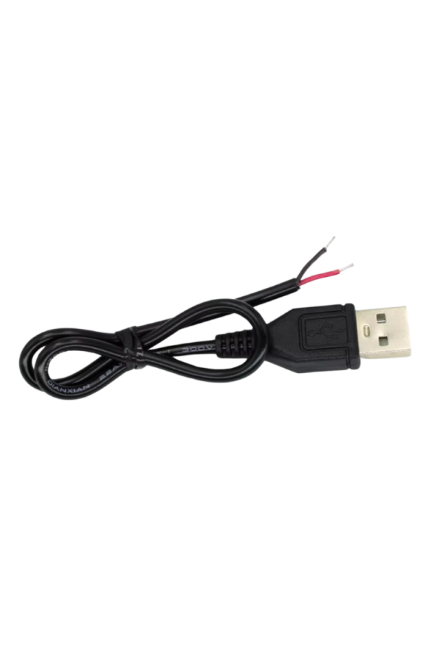 2 Amper USB Erkek Kablo 1 Metre Ucu Açık USB Kablo