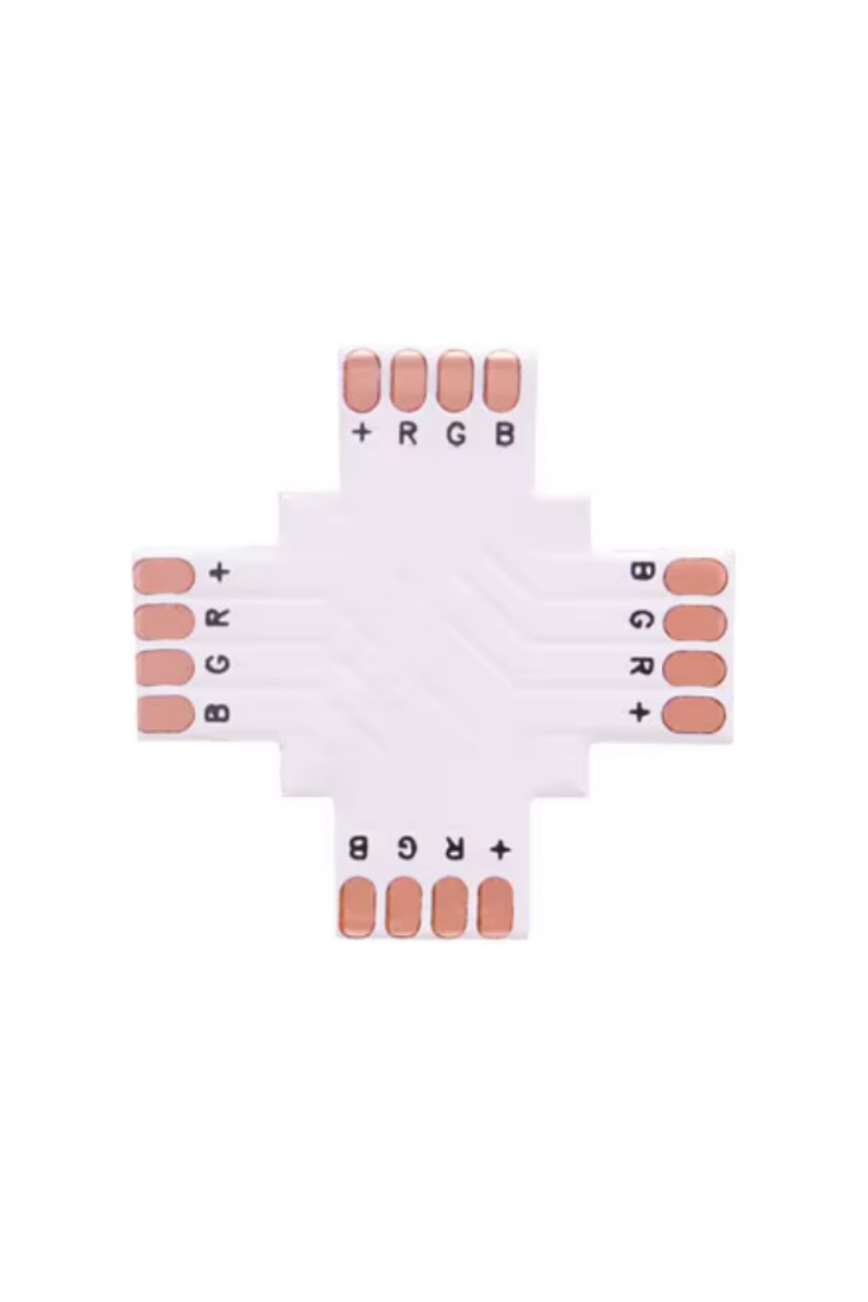 RGB Şerit Led Birleştirme Aparatı + Tipi Birleştirme Konnektörü (5 Adet)